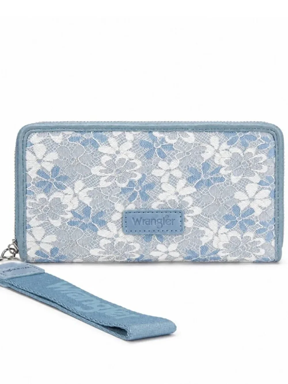 Wrangler Lace Floral RFID Blocking Zip Around Wallet - Jean